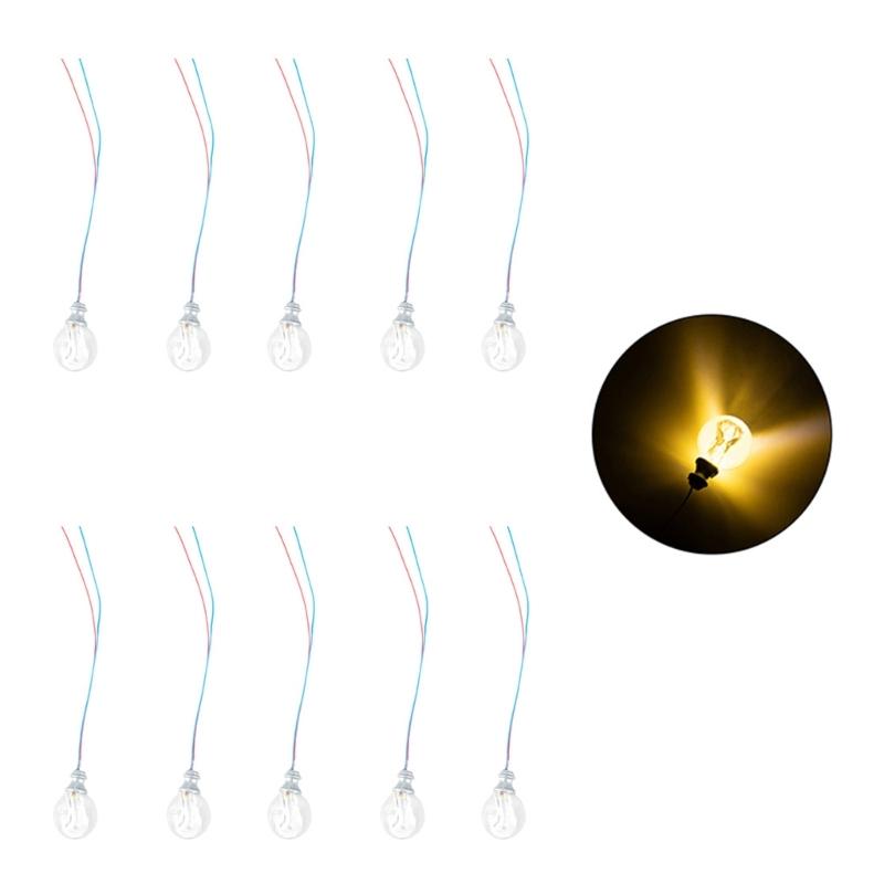 10 Stück LED Deckenleuchte Lampe Spur HO für Sandtisch Übung Deckenlampe für Puppenhaus Schlafzimmer, Küche und Badezimmer