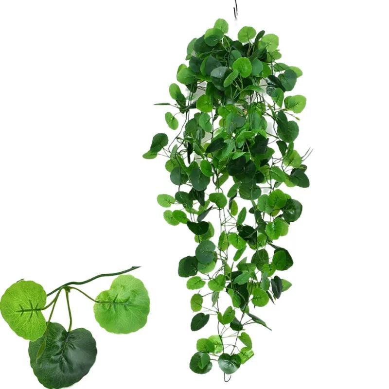 100cm Artificial Plant Creeper Wall Mounted Artificial Ivy Green Hanging Vine DIY Wreath Cover Pipeline Home Garden Decoration