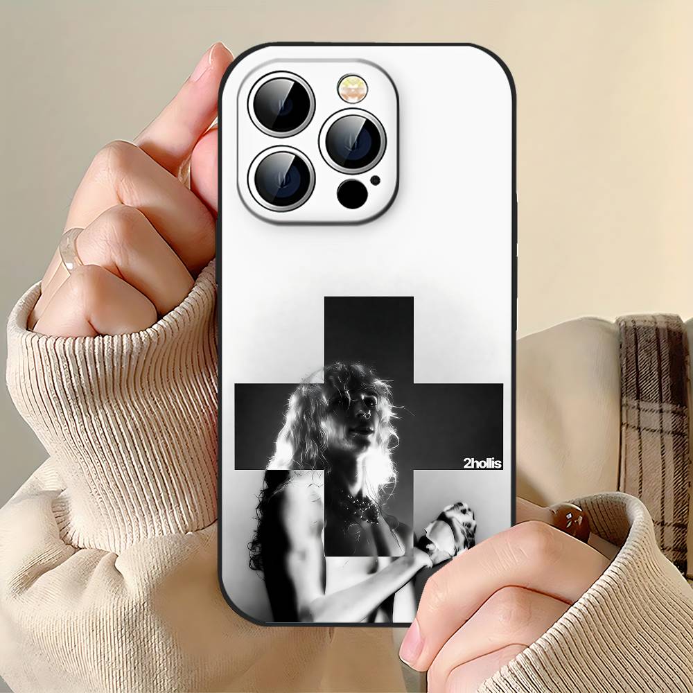 2hollis Singer Phone Case For IPhone 17 Pro 15 13 14 16 11 12 Pro Max 7 8 Plus XR XS X SE Matte Soft Funda Silicone Cover