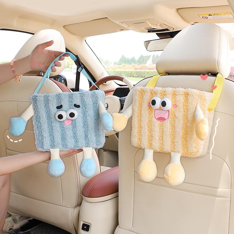 Cartoon Car Backseat Hanging Trash Bin Multifunctional Umbrella Storage Organizer
