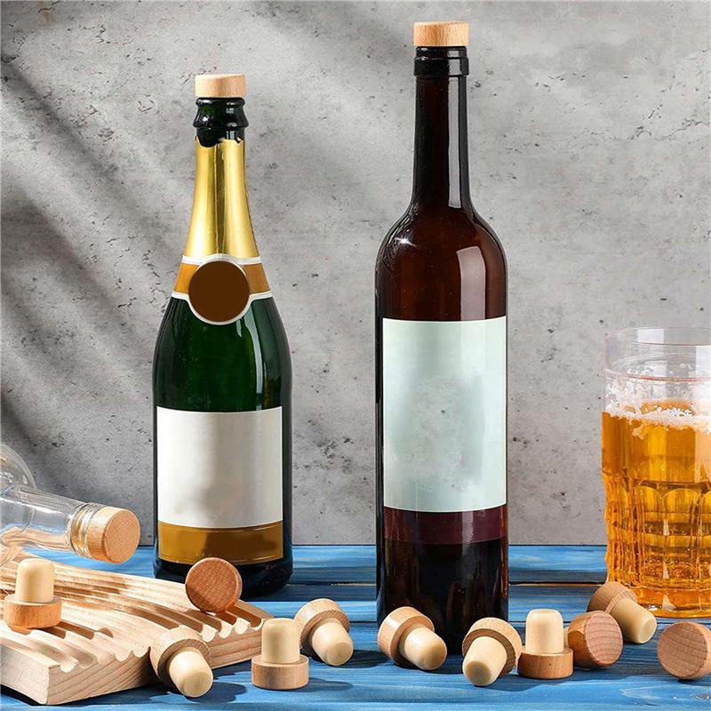 ABWR-120 Pieces T Shape Wine Corks Tasting Corks T Shape Wine Corks With Beech Top Wooden Wine Bottle Stopper Stoppers Bottle
