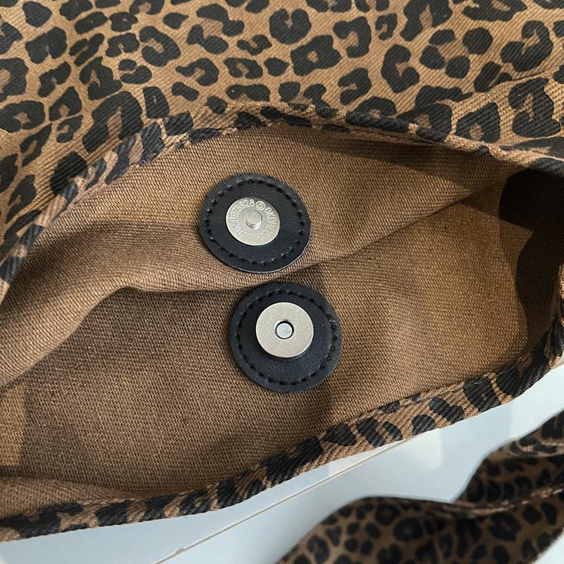 Women's Bag Leopard Print Shoulder Bag Underarm Bag Large Capacity Tote Bag