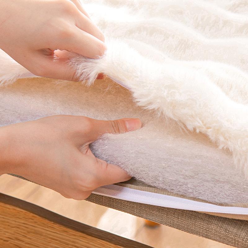 Tutu Velvet Sponge Seat Cushion Household Chair Cushion Winter Office Sedentary Artifact Thickened Warm Dining Chair Seat Fart Cushion