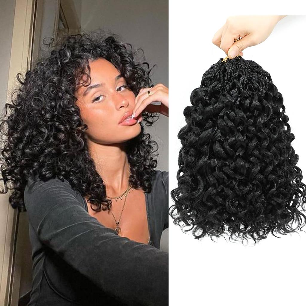 Box Gogo Curl Crochet Hair for Black Women Pre looped Short Ocean Wave Crochet Hair Water Wave Beach Curl Crochet Braiding Hair