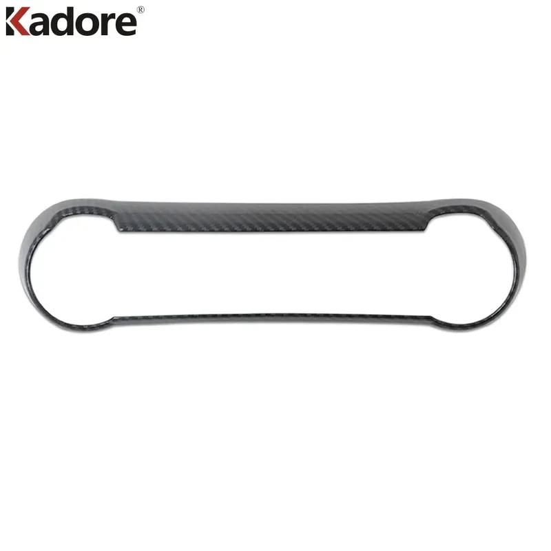 Car Center Air Condition AC Switch Button Panel Cover Trim For Toyota RAV4 RAV 4 -2024 Carbon Fiber Interior Accessories
