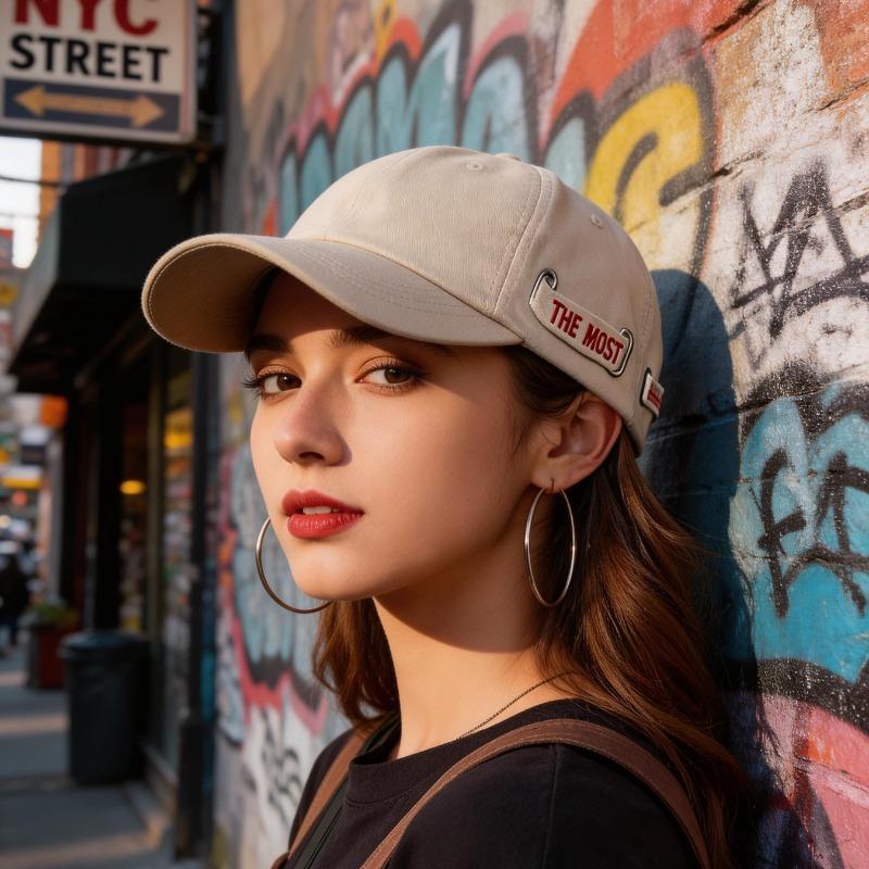 

Unisex Baseball Cap Summer Spring Fashion Embroidery Sun Hat for Men Women Street Style бежевый