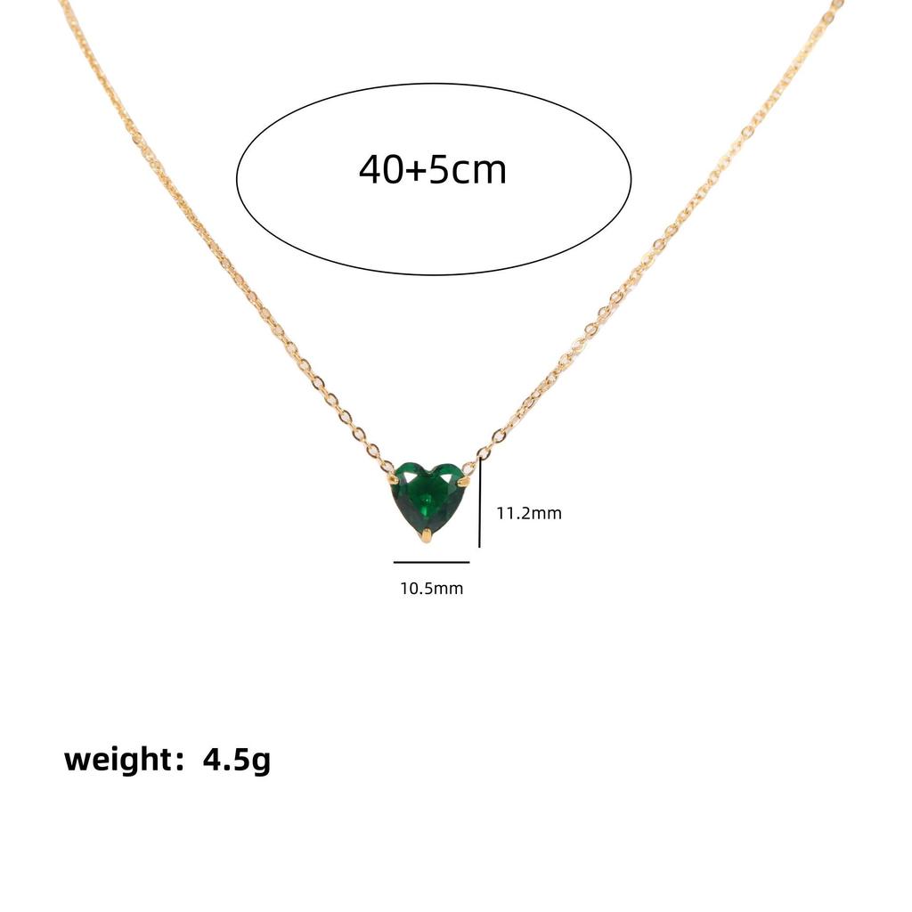 Stainless Steel Zodiac Birthstone Heart Pendant Necklace