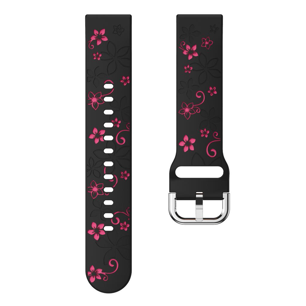 Bracelet de Montre Gravé 18mm Pour Garmin Venu 3S 2S Bracelet Forerunner 265S Bracelet Sport Motif Femme Accessoires de Remplacement
