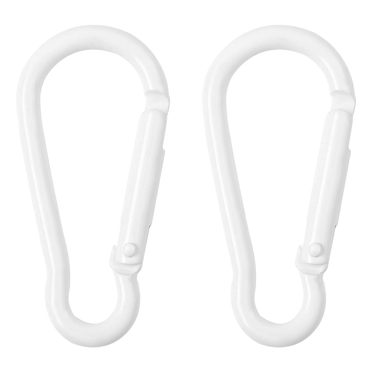 

1-10 шт. Алюминиевые окрашенные распылением овальные альпинистские пряжки-застежки для аксессуаров для ключей и сумок 22x46mm 2pcs белый