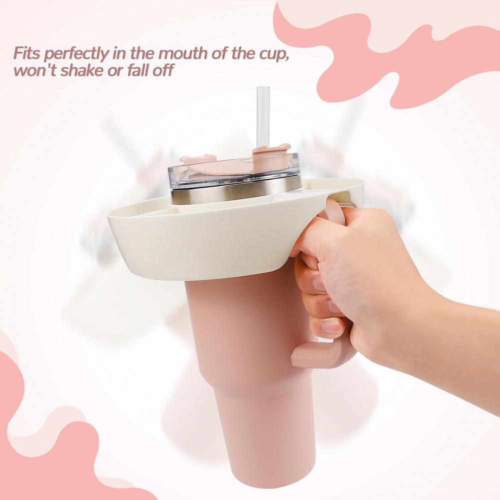 Compartment Plate For Food 2 In 1 Reusable Hollow Food Tray Snack Bowl Put On Beverage Cup Take Out To Go Outdoor Activity Picnic Stadium