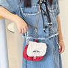 Fashion Color Blocked Letter Embroidery Children Lightweight Crossbody Purse For Kindergarten Kids
