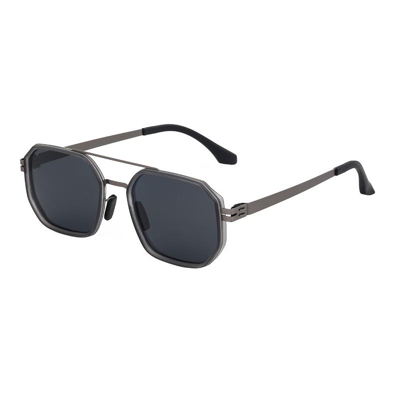 Lunettes de soleil polarisées sans vis vintage Homme Lunettes de soleil Boîte Homme Lunettes de soleil Homme
