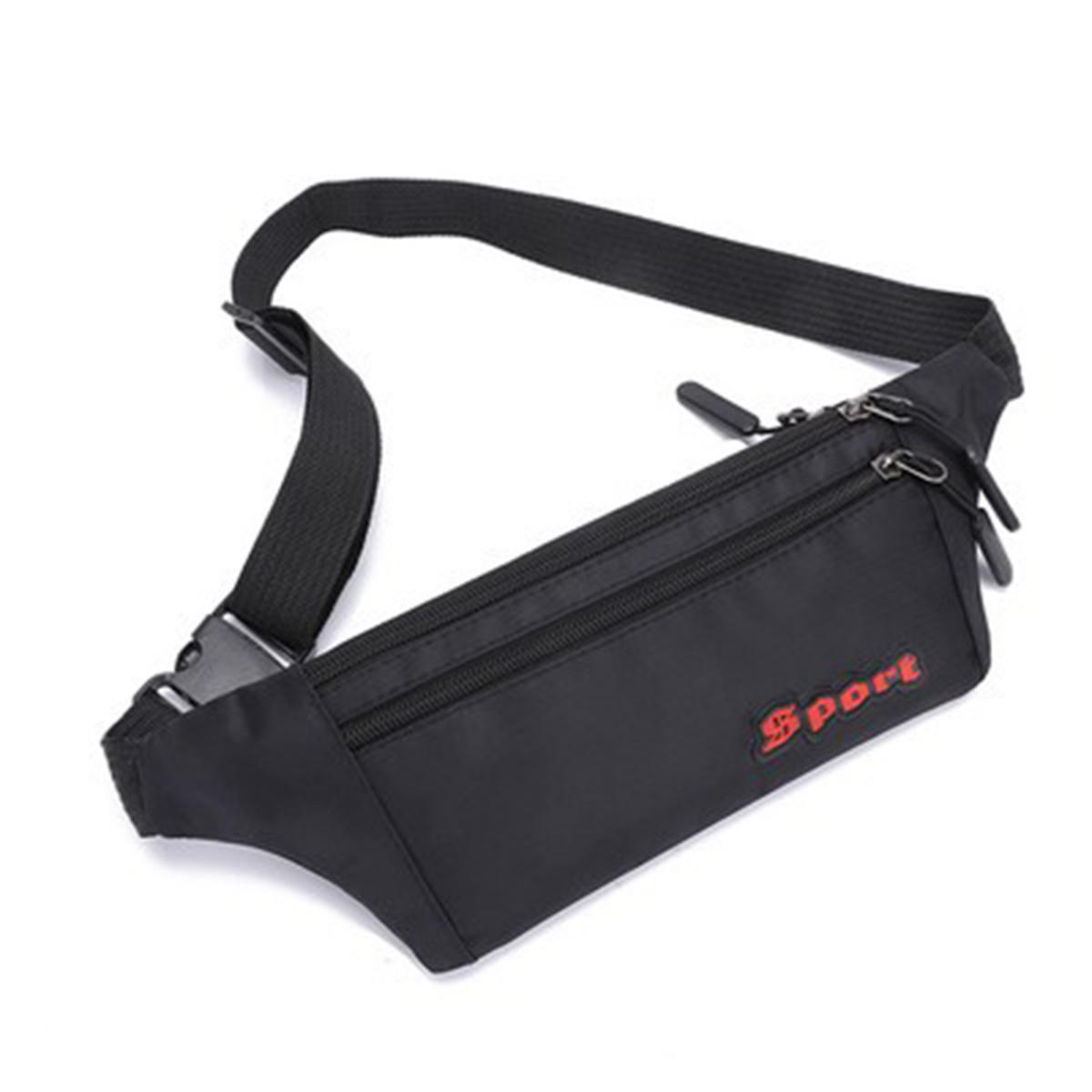 

Running Bags Waist Belt Bag Canvas Purse Travel Camping Hiking Pocket Belly Pouch for Phone Coins Women Men one size чёрный