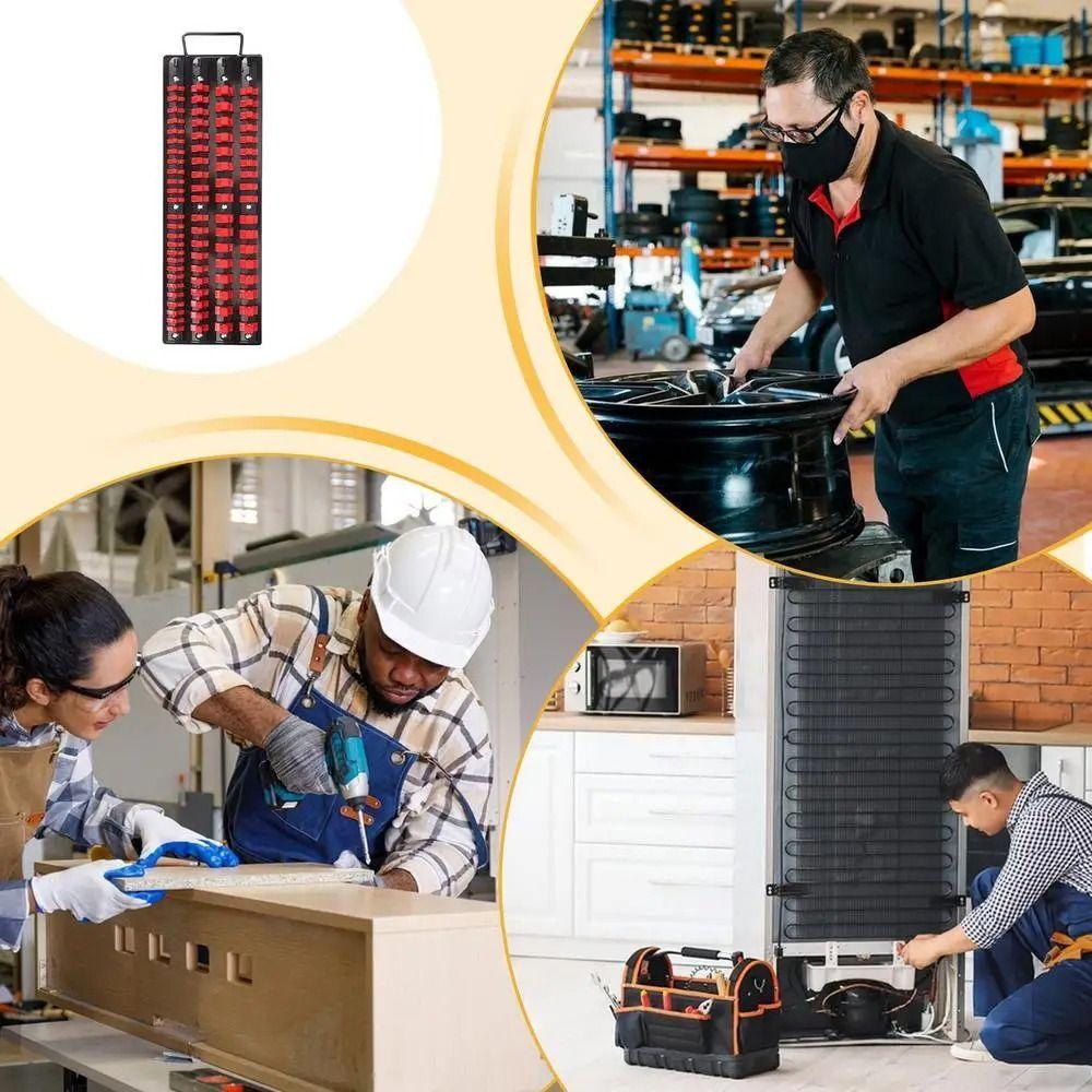 Secure Outlet Design Socket Holder 1/4 3/8 1/2 Best Socket Storage Organizer  Heavy Duty