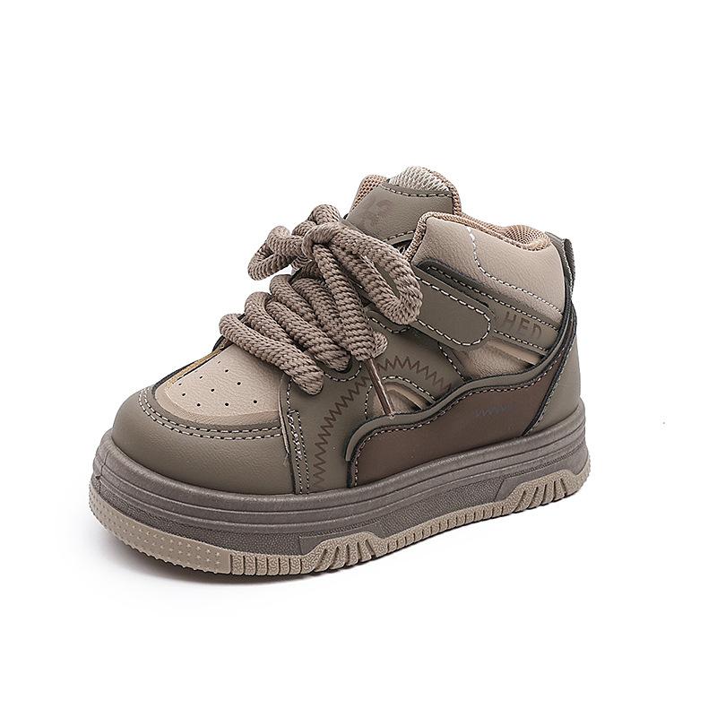 

Новая весенне-осенняя мода, универсальные однотонные повседневные кроссовки на мягкой подошве для мальчиков и девочек 32 хаки