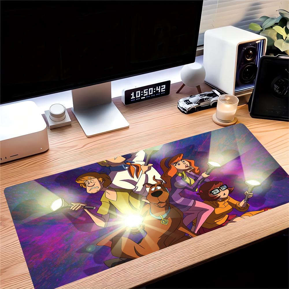 Scoobydoo Mystery Night Large Gaming Mouse Pad Nonslip Rubber Base Waterproof Desk Mat For Office Pc Laptop