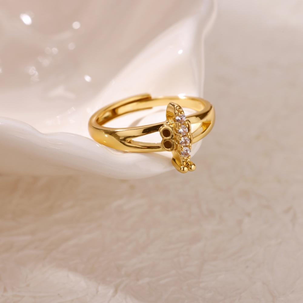 316L Stainless Steel Love Heart Trendy Ring for Women Opening Adjustable Creative Kpop Finger Ring Waterproof Beach Zircon 2025
