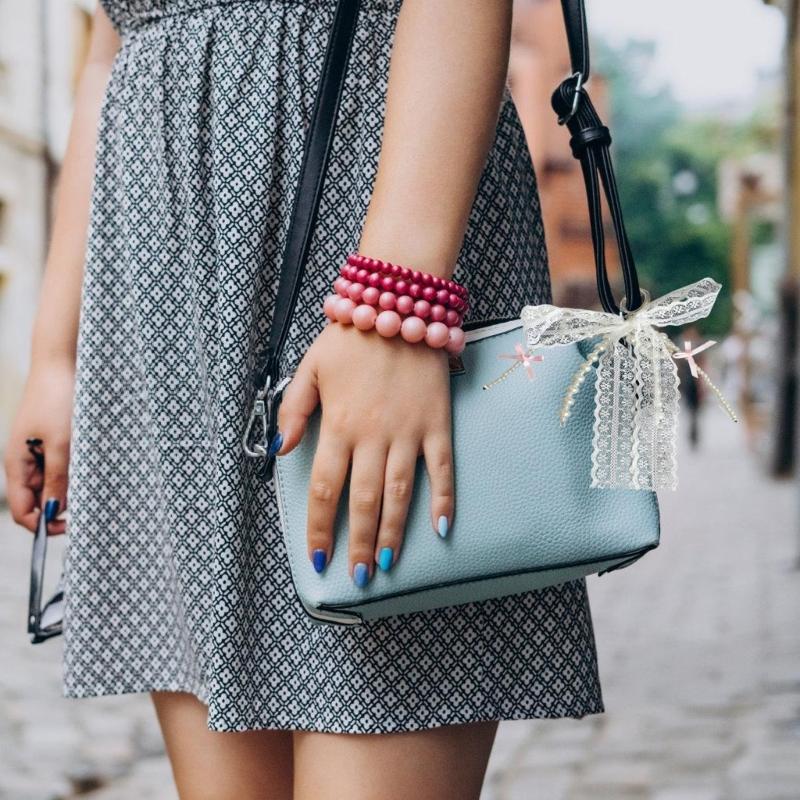 Stylish Phone Ornament With Fabric PVC Design Secure Clip For Key Bags Decoration Beads Lace Bowknot Keychain Pendant