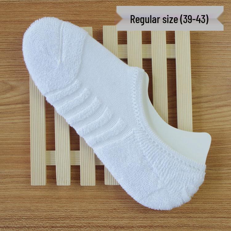 

Новые мужские носки из гребенного хлопка, махровые, против натирания - Невидимые спортивные носки-лодочки Size 39-43