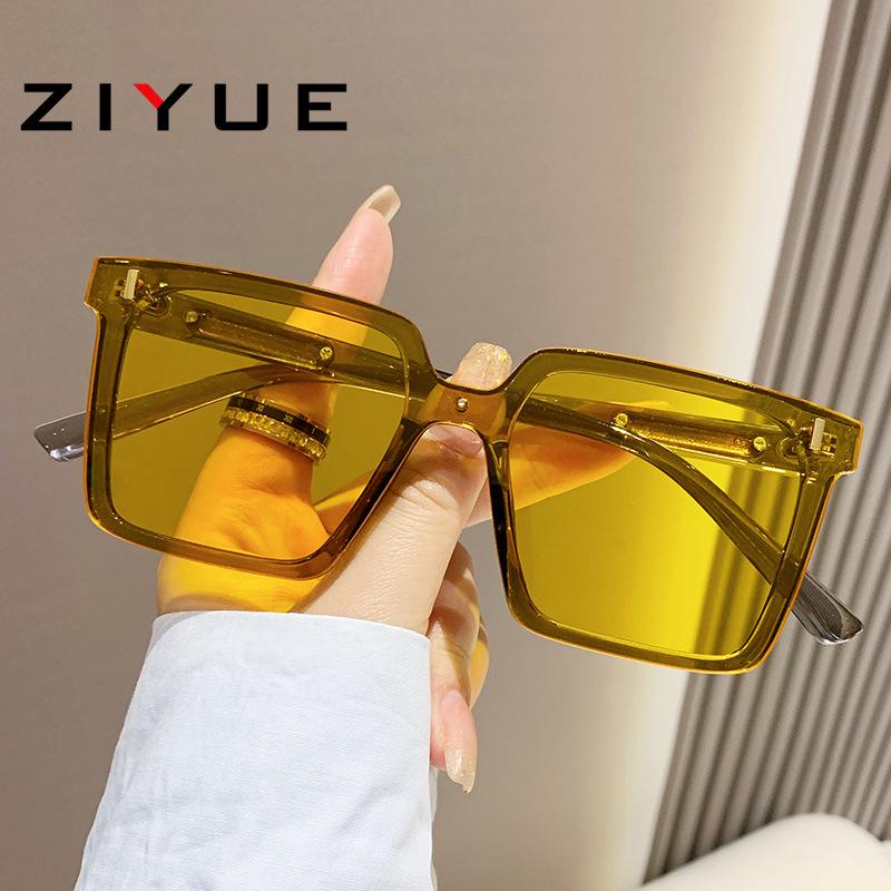 

Солнцезащитные очки в стиле хай-энд, в корейском стиле - Модные очки с большой оправой, с защитой от УФ-лучей, Дизайн для похудения лица для мужчин и женщин, для путешествий