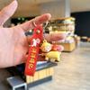 1Pcs Cute Red Cartoon Sheep Keychains With Soft Pvc Pendant Durable Wrist Strap For  Year Gifts And Bag Decorations