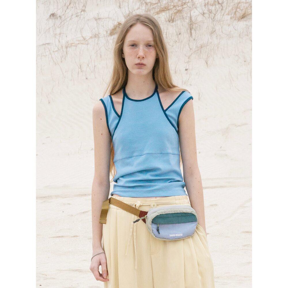 Saendeusaundeu (Women) String Layered Sleeveless Light Blue