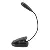 Klemme-lampe Svart 9 Nivåer 7 Lamper Sammenleggbar Fleksibel Svanenhals USB Oppladbar LED Klemme Bord