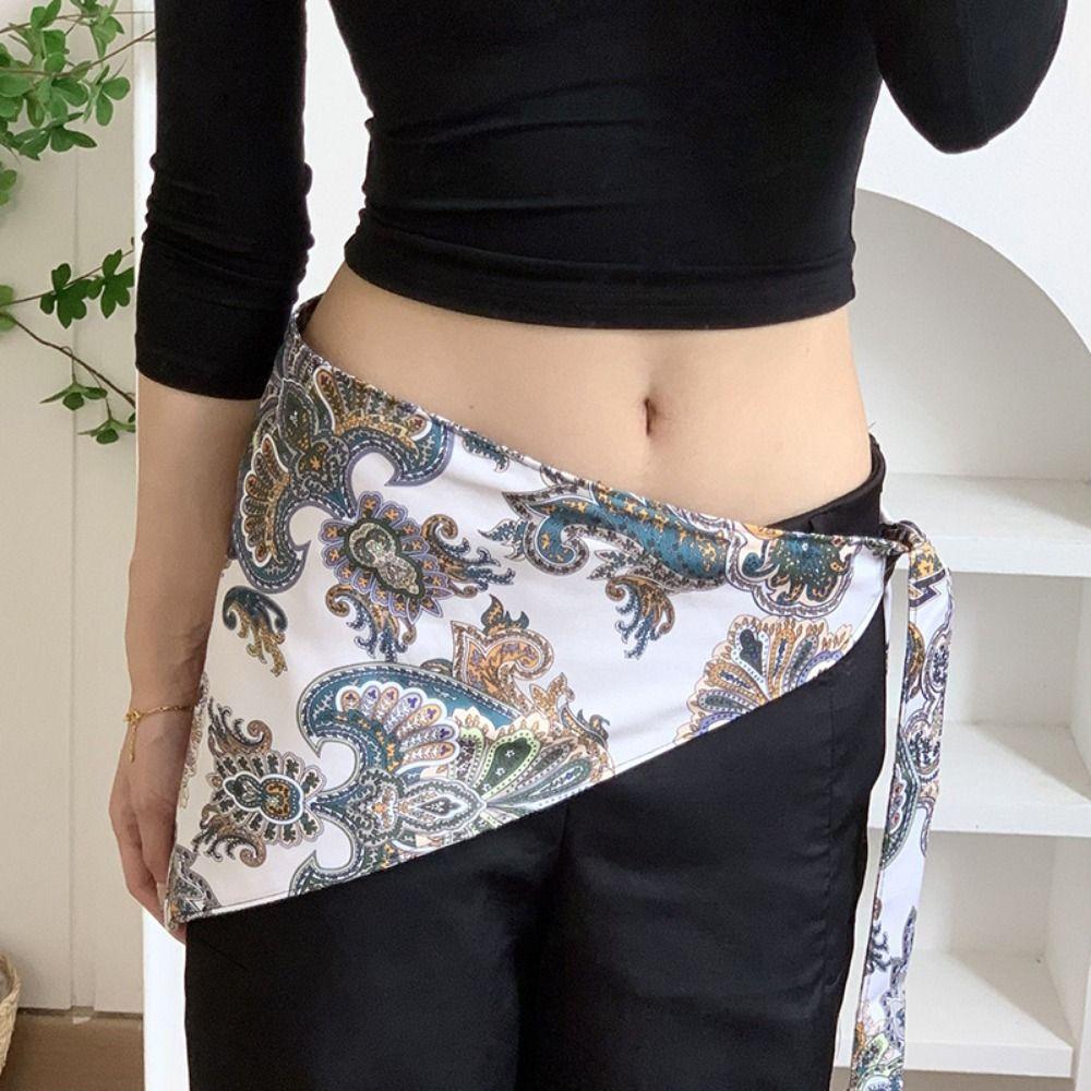 Multi-functional Triangular Scarf Ethnic Style Belt Fashion Waist Seal  Women