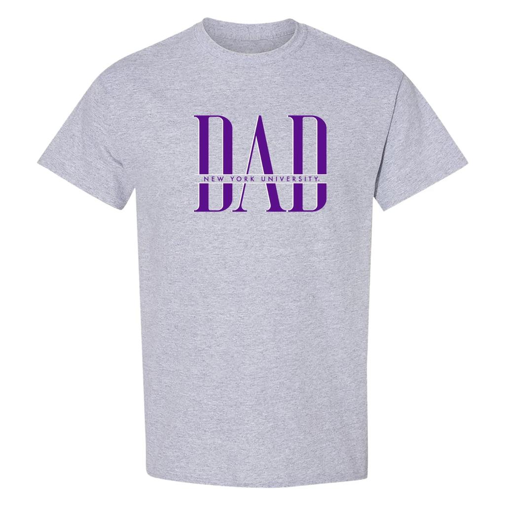 New York University Classic Dad T-Shirt - Sport Grey