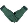 Winter Suede Gloves Women, Warm Wool Lining Touchscreen Texting