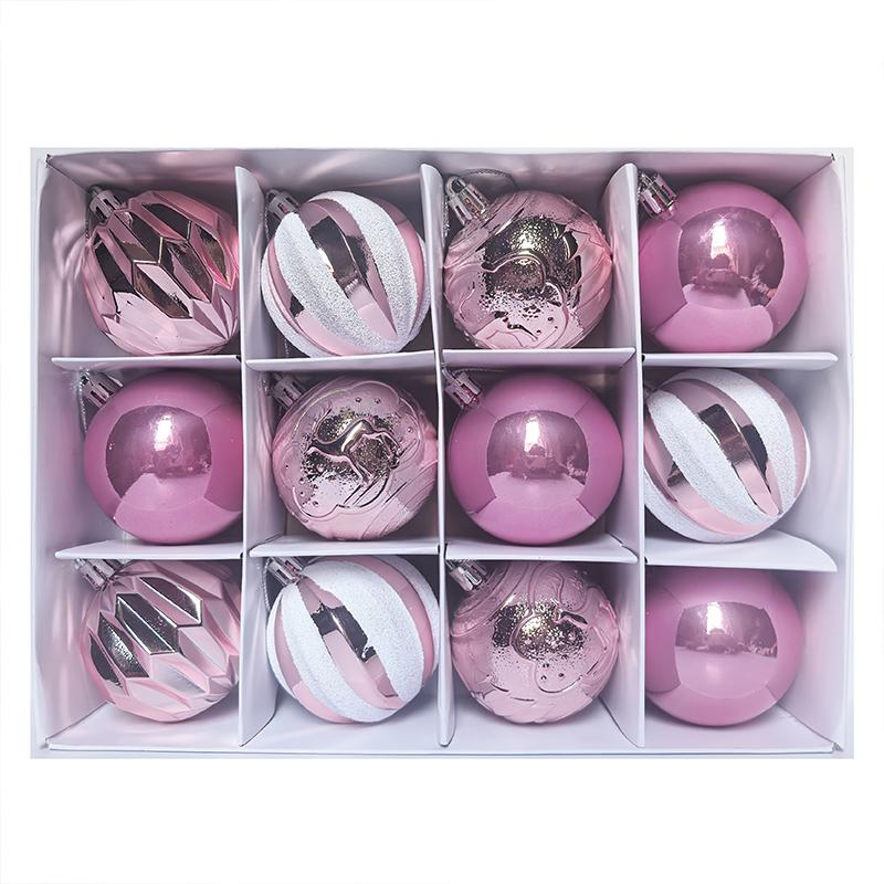 

12 шт./уп. Рождественский шар Многоразовый Украшающий вечеринку Легкий Экологически чистый пластик Праздничный Подвесной Декоративный 6 см