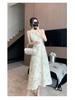 Elegant Chinese-Style Spring Mesh Sunscreen Cardigan Vest Dress