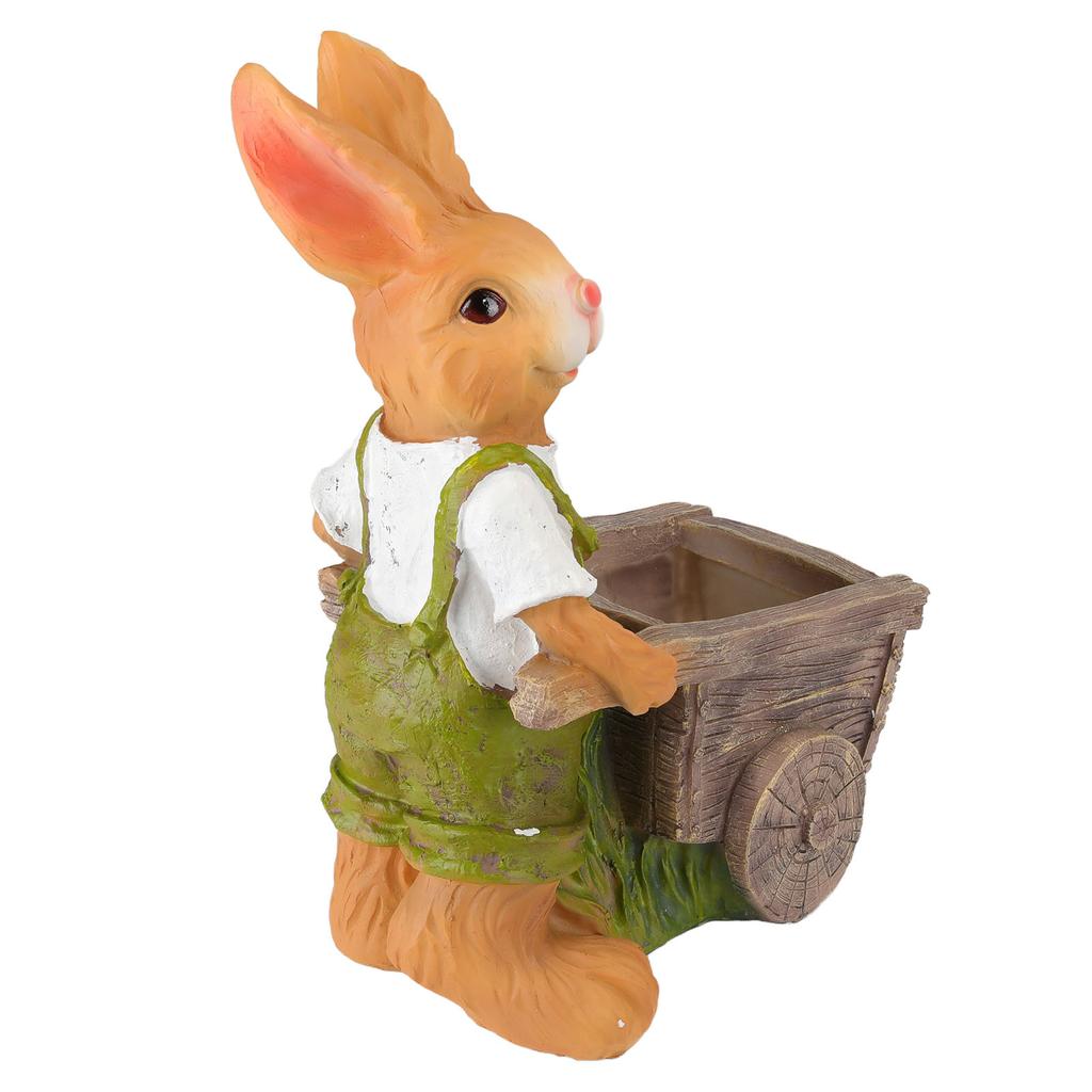 Cartoon Rabbit Flowers Pots Rabbit Resin Figurines Small Animal Decorative Plant Pot Container for