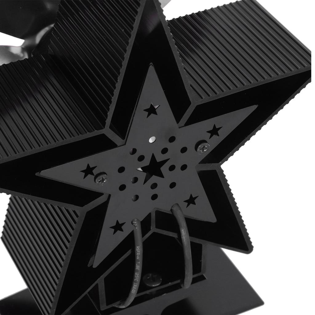 4 Blade Thermal Ht Powered Wood Stove Fan Fireplace Accessory for Ht Distribution