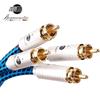 JIB RCA Cable 1m Stereo Cable Male to Male 2RCA to 2RCA Gold Plated Connectors 6N OCC Single Crystal Copper for Amp CD Player Speaker Car Audio