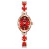 Rhinestone Quartz Watches Diamond Studded Watch Strap with Adjustable Bracelet Rotundity Shaped Watch Women Wristwatch