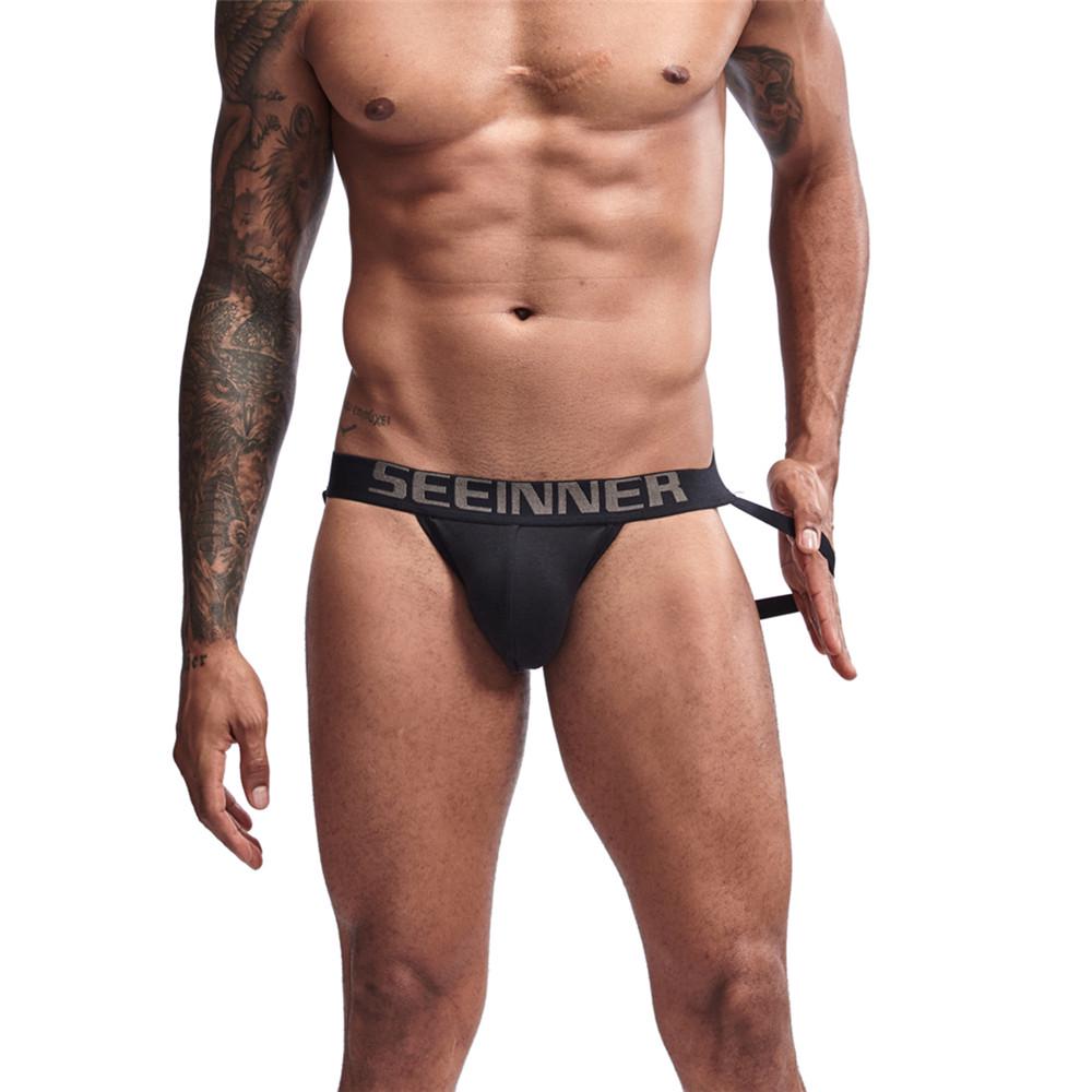 Sexy Bikini Men Underwear Men Thongs Briefs Gay Penis Pouch Double Thong Underwear Male Jockstrap