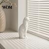 Anniversary Gift Cat Figurine Figurine, 3D Printed Small Sculpture, Collectible Animal Desktop Elegant Sitting Figure Ornament for Home Shelf