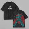 Gurren Lagann Anime T-shirt Vintage Tvättad Y2K Estetik Unisex Överdimensionerad Kortärmad Sommar Bomull Retro Streetwear Reaförsäljning