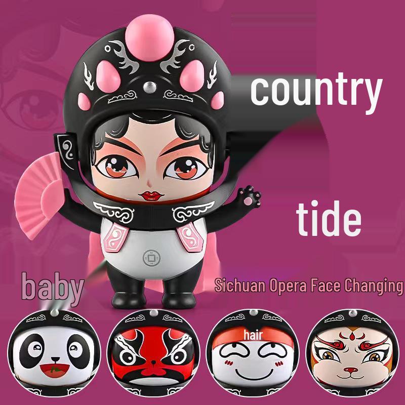 Nezha Face-Changing Keychain: Conquer the Dragon King, Ao Bing Press-to-Change Doll Pendant
