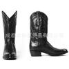 Autumn And Winter New Embroidered Pointed Head Low Heel Men'S Knight Boots Long Boots Large Size 38-48