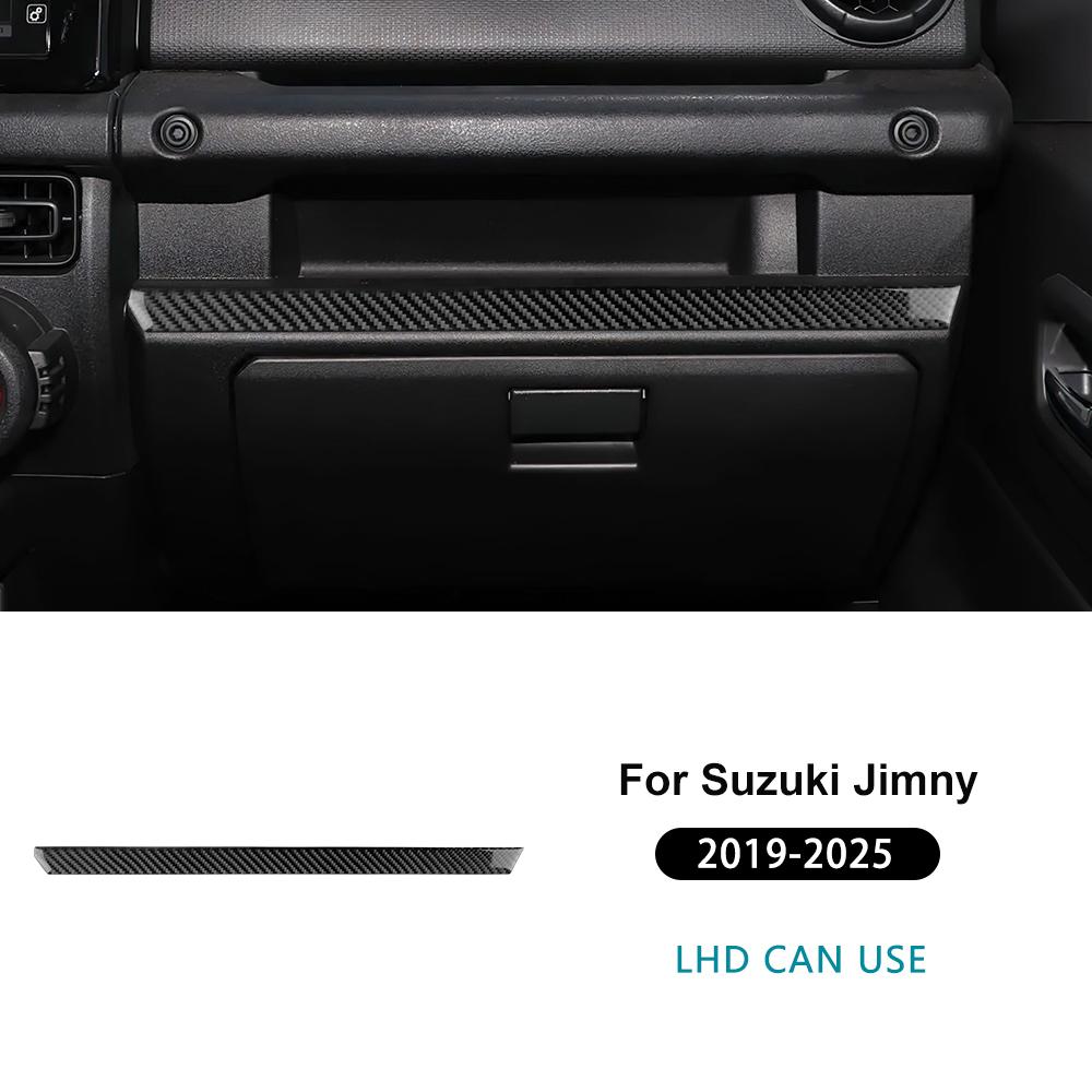 Real Soft Carbon Fiber Sticker For Suzuki Jimny 2024 2025 LHD RHD Car Passenger Strip Co-Pilot Decor