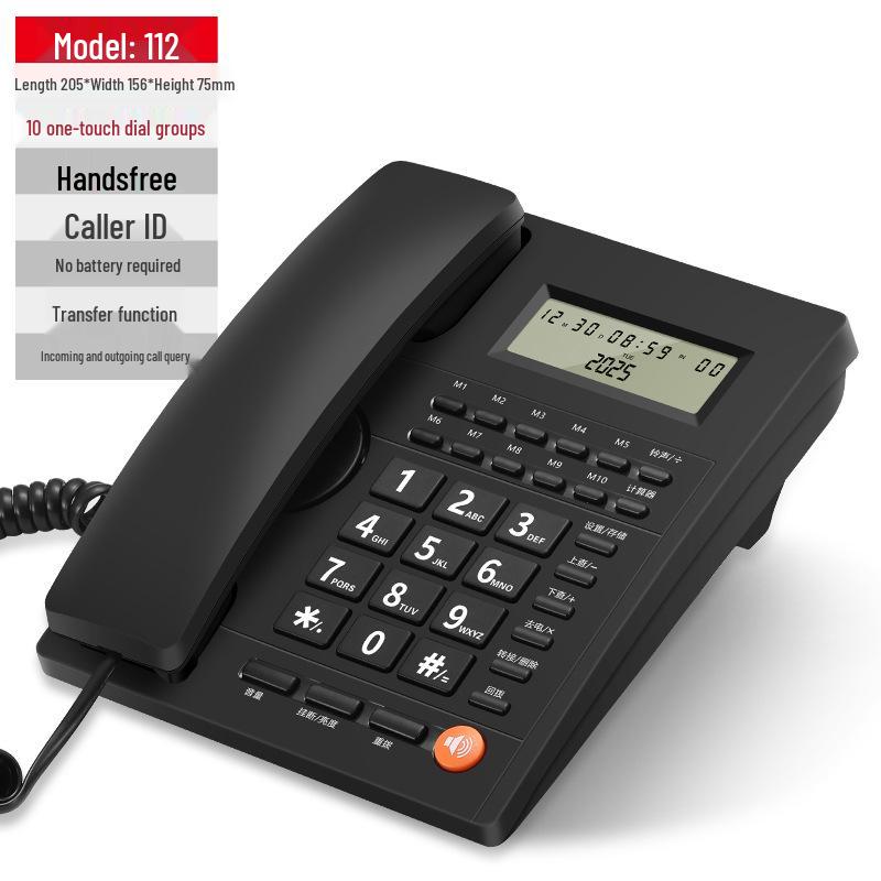 Bedraad Telefoonbasisstation met Eén-Touch Bellen & Nummerherkenning voor Thuis en Kantoor