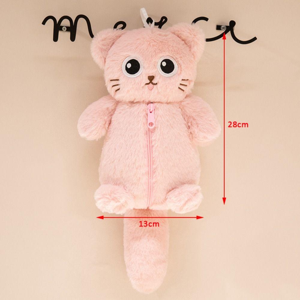 Cartoon Cat Pen Bag Large Capacity Stationery Organizer Cute Pencil Case  Student
