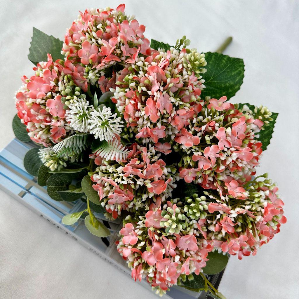 

Fake Viburnum Macrocephalum Fortune Flower With Realistic Design For Event Decoration BrickRed