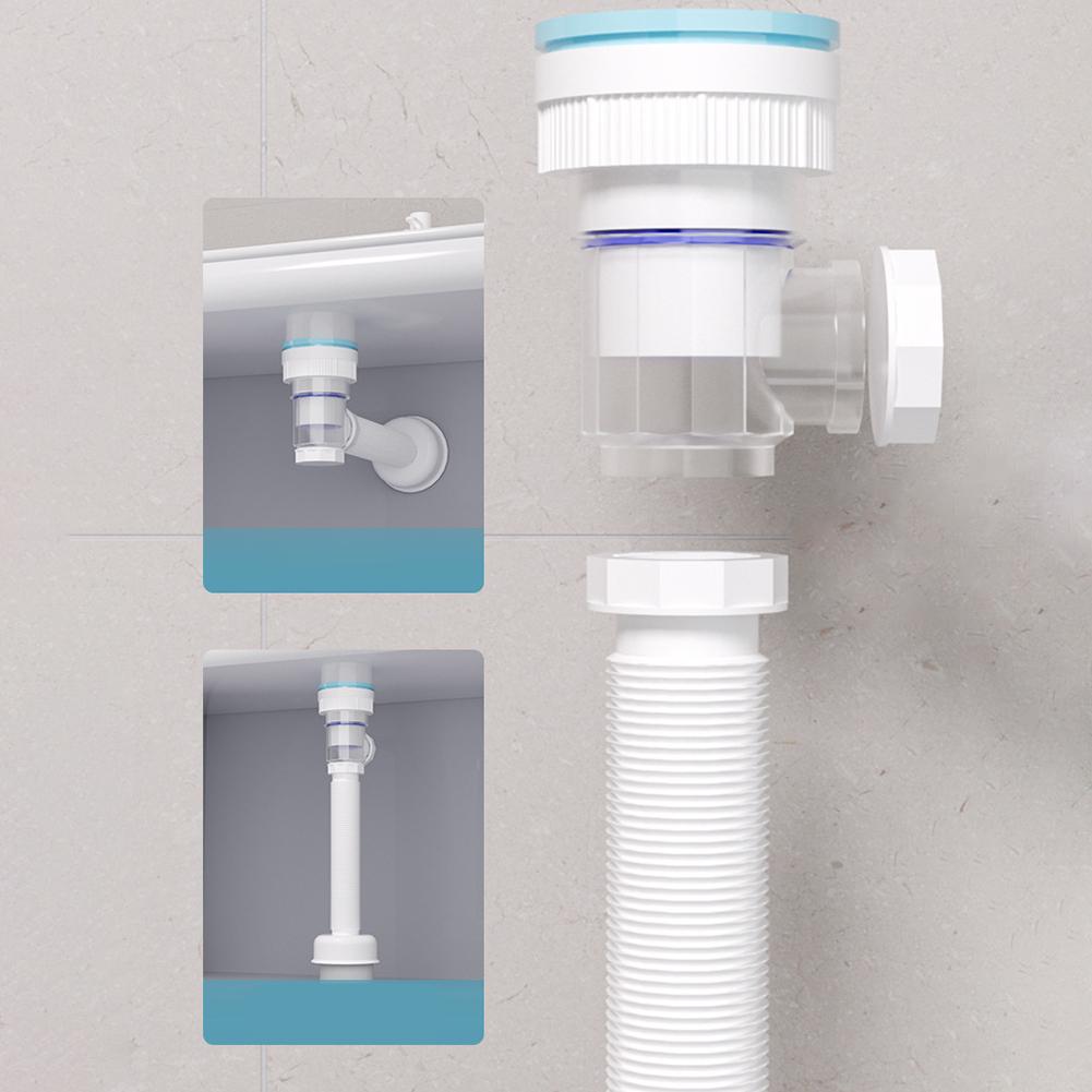 Odtoková trubka do koupelny, flexibilní plastová odtoková hadice do dřezu, odtoková trubka do kuchyňského dřezu, zatahovací deodorant, kanalizační odtoková hadice