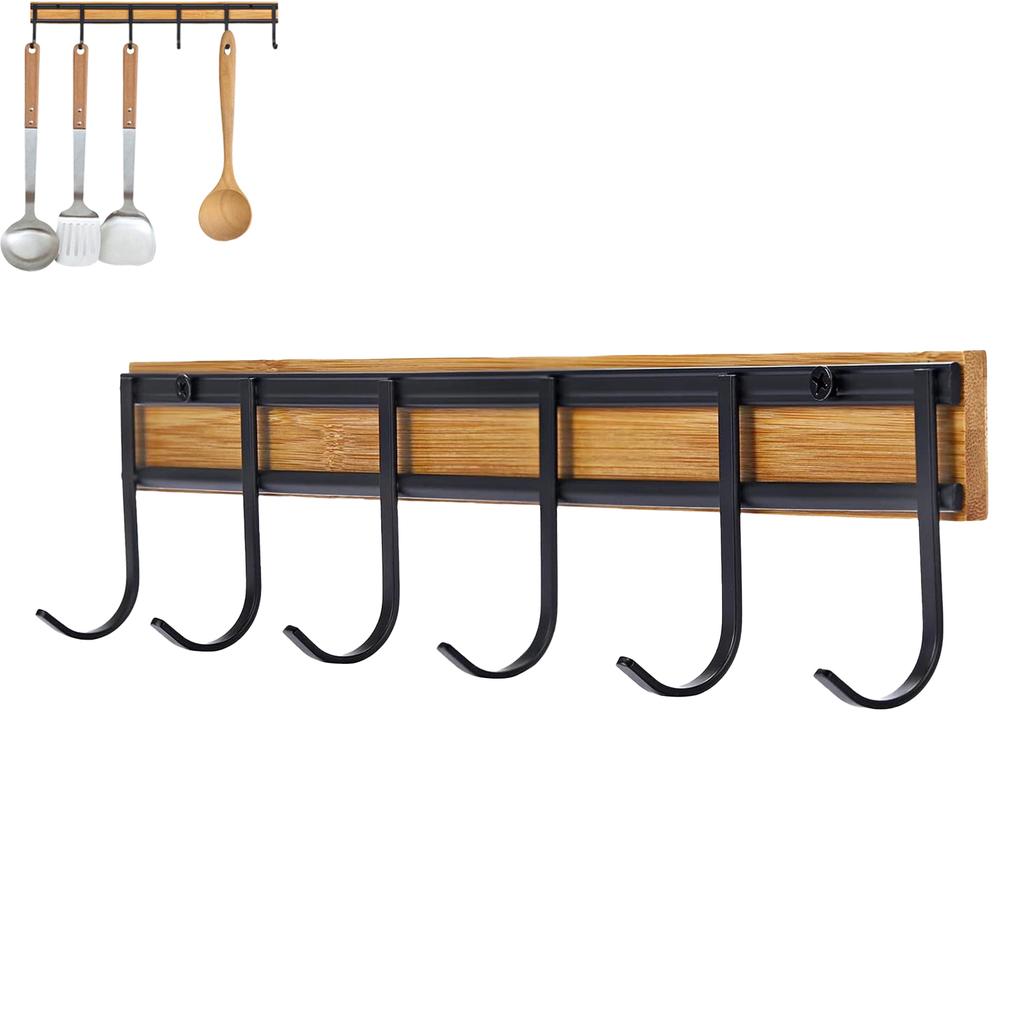 2PCS Simple Kitchen Hook Rack Wall Mounted Space Saving Storage Hook for Kitchen Bathroom Bedroom