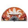 Elegant Flowers Handheld Fan Peacock Tail Pattern Silk Folding Fan Dance Fan  Outdoor Travel