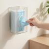 Plastic Tissue Box Holder, Wall Mounted, Transparent, Multi-Functional Paper Towel Dispenser For Living Room And Bathroom