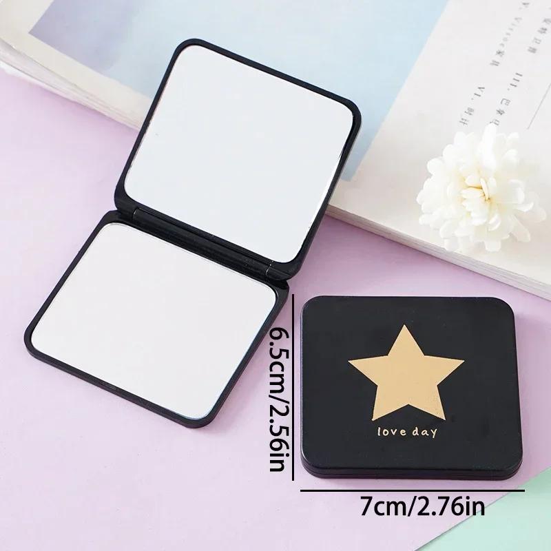 Double-Sided Compact Mirror – Your Ultimate Makeup Essential Portable Outdoor Standing Mini Makeup Mirror Pocket Mirror